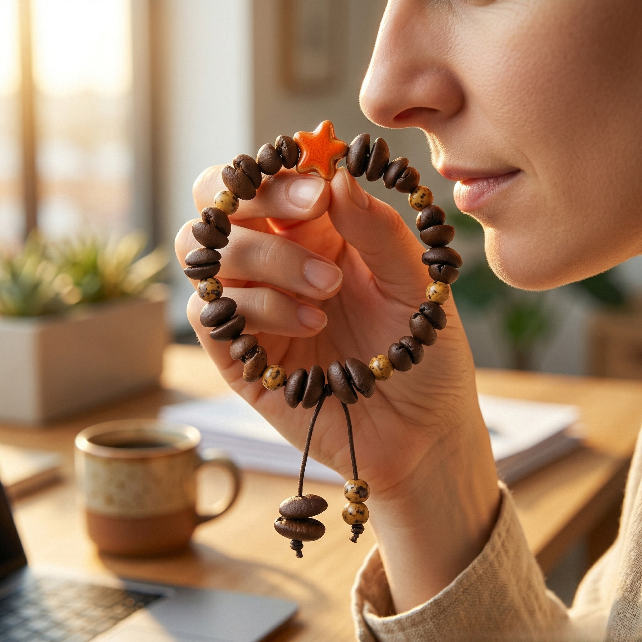 Mivera BEAN JOY Natural Coffee Bean Star Bracelet